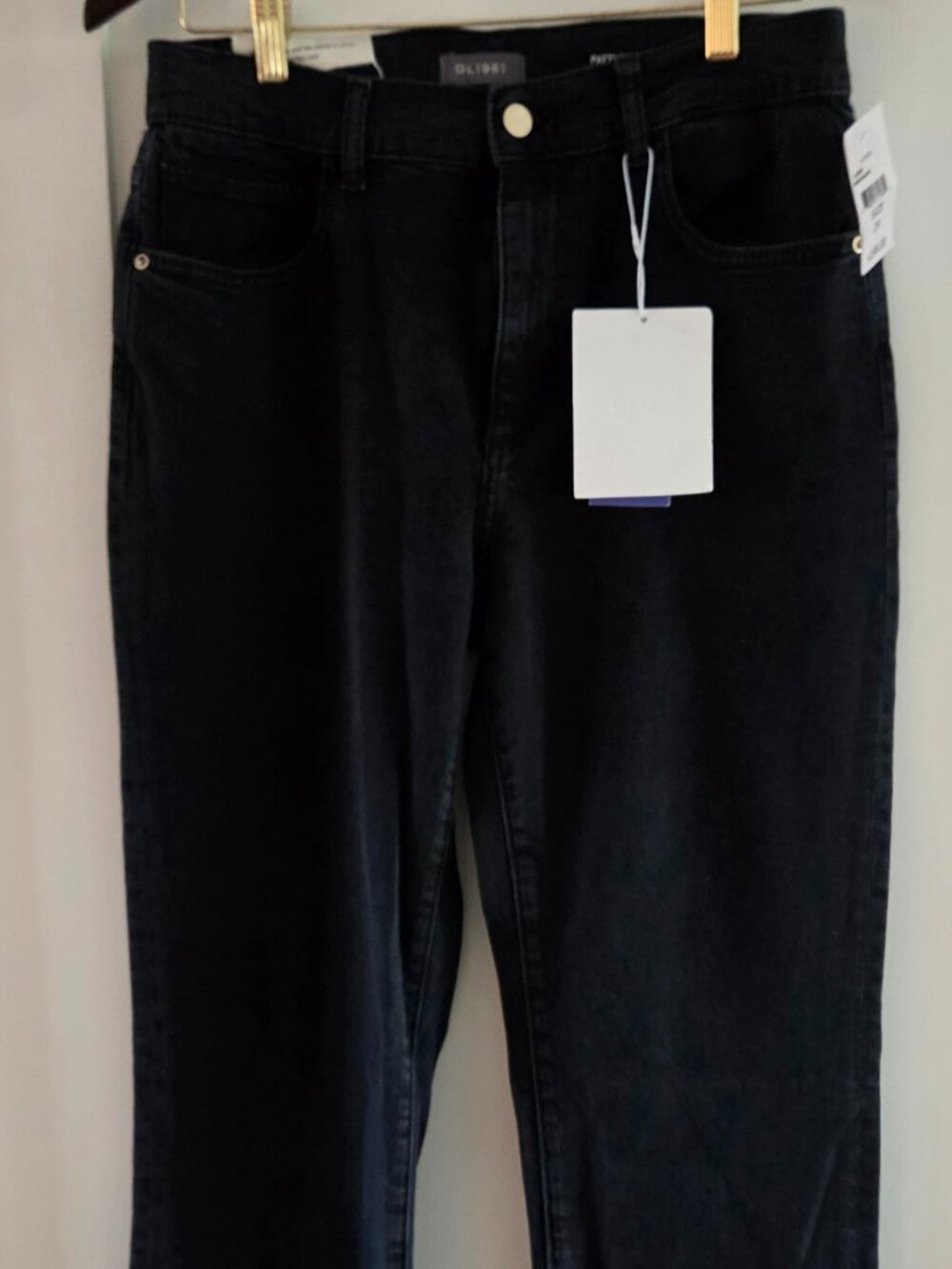 DL1961 Vintage Patti Stright HIghrise jean size 29 Black NWT